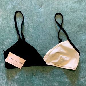 NWT medium Solid & Striped Belle bikini top